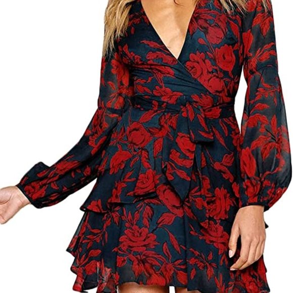 Floral mini cocktail dress - Picture 3 of 7